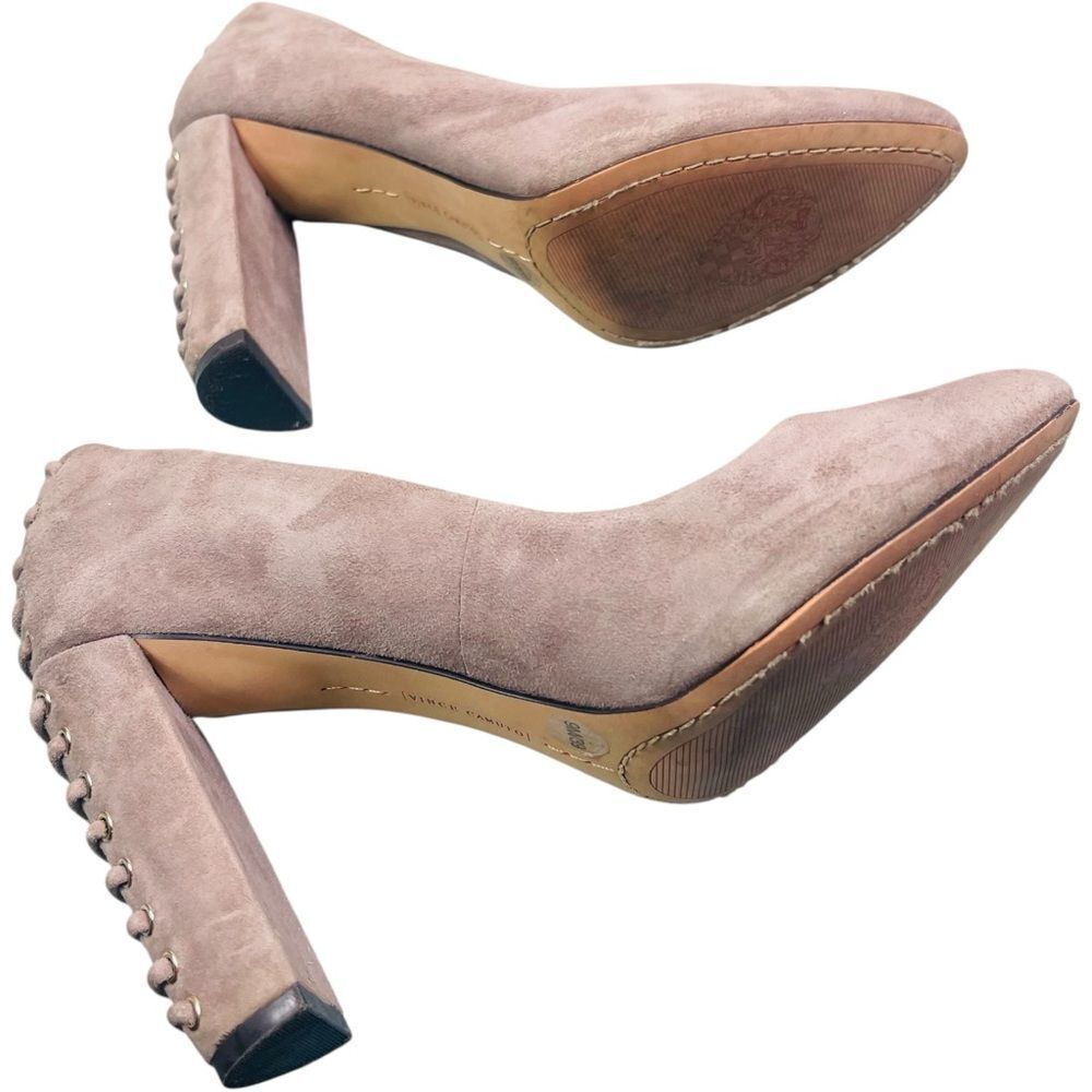 Vince Camuto Dallan Taupe Suede Heels - Picture 7 of 10
